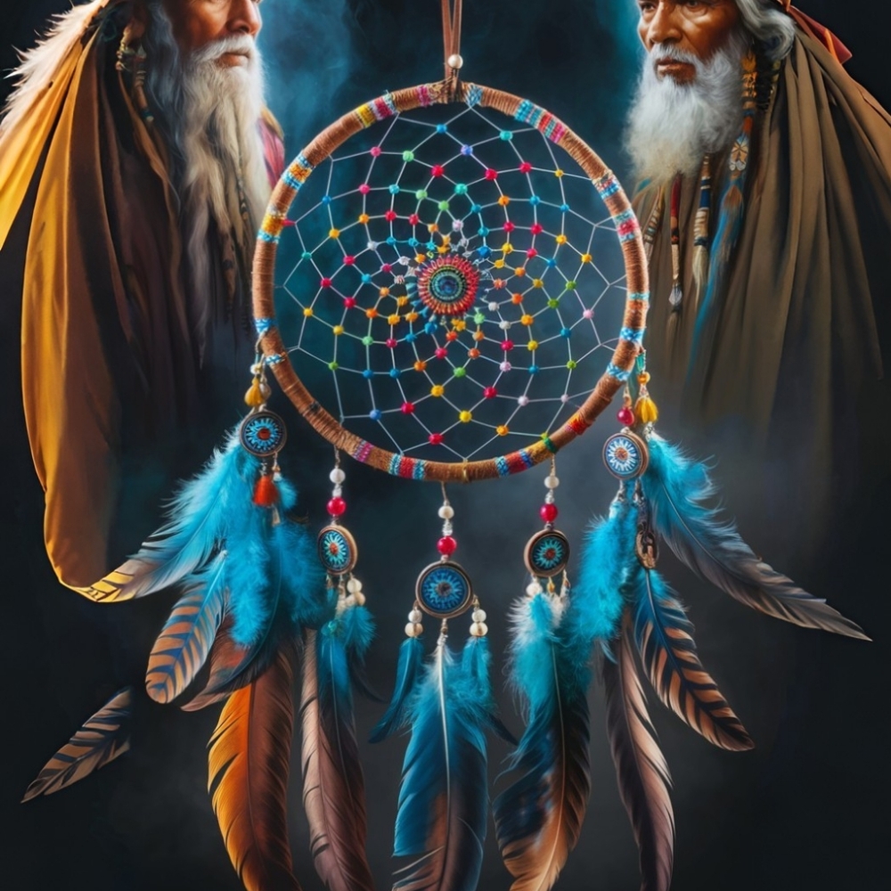 Dreamcatcher In A Glass Front Frame 8x10 Picture AI wall - Picture 2 of 3